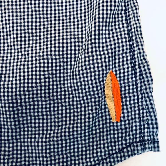 Ombré blue check S/S button down. - Picture 4 of 6